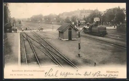 AK Hilversum, Spoorbaan, Station, Bahnhof