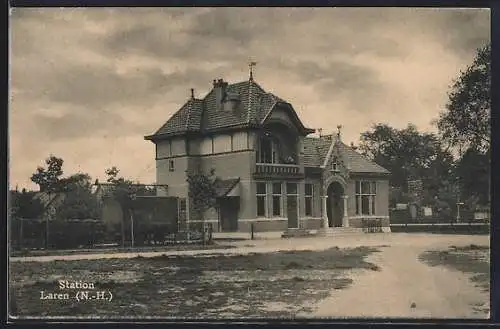 AK Laren /N.H., Station, Bahnhof