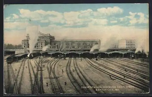 AK Kansas Citiy, MO, Union Station showing Train Sheds