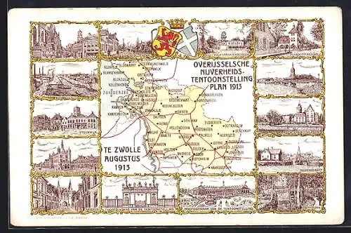 AK Zwolle, Overijsselsche Nijverheids-Tentoonstellung Plan 13, Oldenzaal