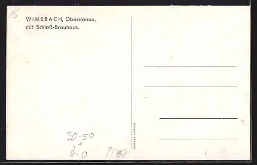 AK Wimsbach /Oberdonau, Strassenpartie mit Schloss-Bräu-Gasthaus