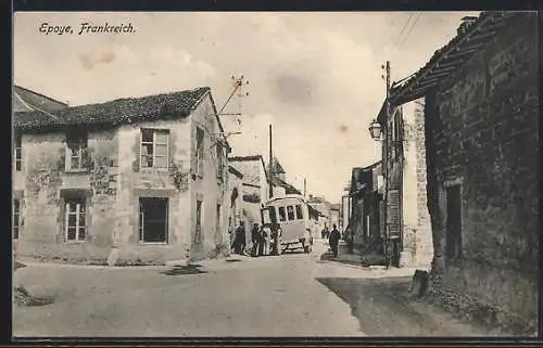 AK Epoye, Strassenpartie im Ort