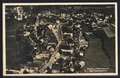 AK Pegnitz, Fliegeraufnahme der Ortschaft