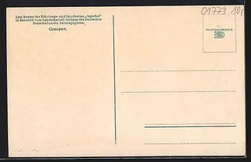 Künstler-AK Photochromie Nr. 129: Graupen, Strassenpartie in der Abendsonne