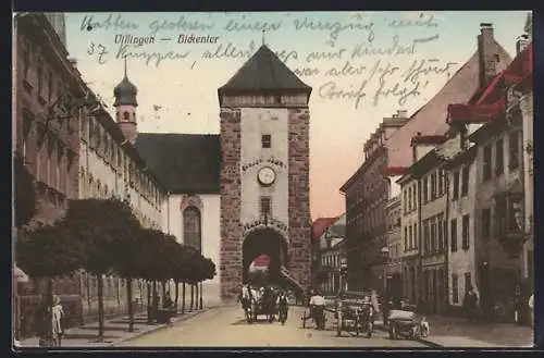 AK Villingen / Schwarzwald, Blick auf das Bickentor