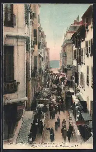 AK Toulon, Rue d`Alger vue vers le Port