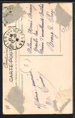 AK Toulon, La Poste et rue animée avec tramway