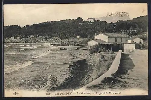 AK Le Pradet, La Garonne, la Plage et le Restaurant