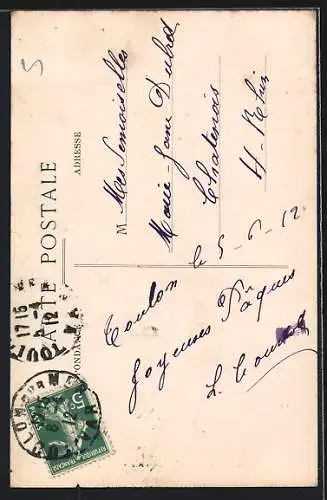 AK Toulon, La Poste avec sa tour distinctive