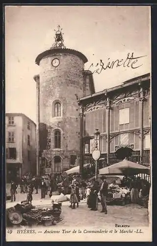 AK Hyères, Ancienne Tour de la Commanderie et le Marché