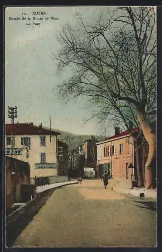 AK Cuers, Entrée de la Route de Nice, Le Pont
