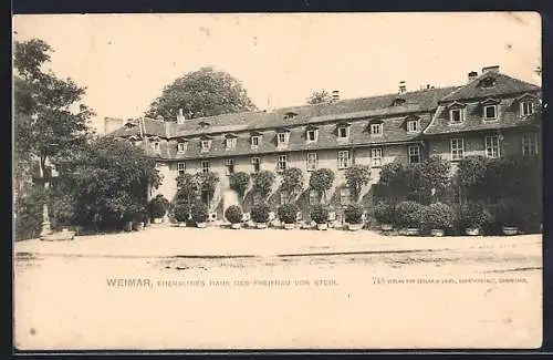 AK Weimar / Thüringen, Ehemaliges Haus der Freifrau von Stein