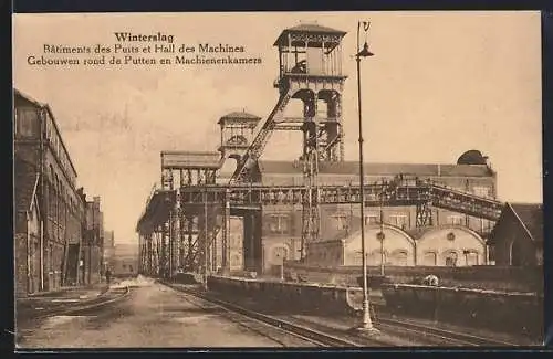 AK Winterslag, Bâtiments des Puits et Hall des Machines