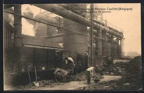 AK Couillet, Usines Metallurgiques du Hainaut, Dechargement du minerai