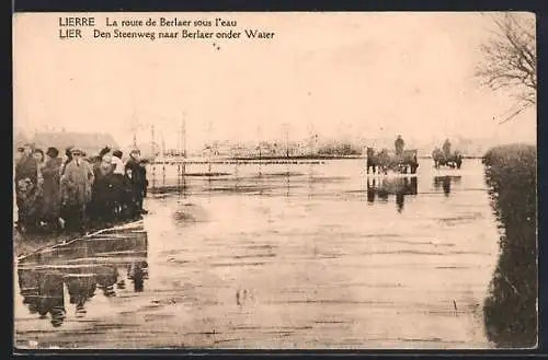 AK Lierre, La route de Berlaer sous l`eau