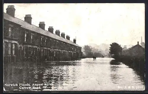 AK Norwich, Floods 1912, Carrow Road