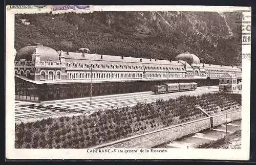 AK Canfranc, Vista general de la Estación, Bahnhof