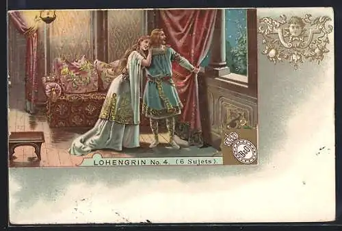 Lithographie Lohengrin, no. 4, 6 Sujets, Parsival