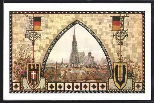 AK Wien, 10. Deutsches Sängerbundfest 1928, Stephansdom