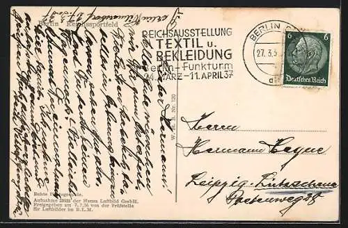 AK Berlin, Reichssportfeld, Luftaufnahme, Olympia