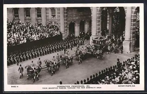 AK London, Coronation Procession 1911, New Admirailty Arch