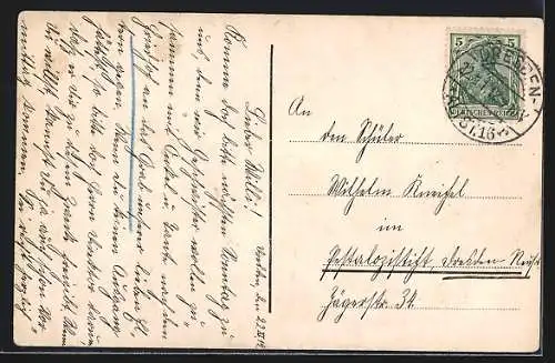 AK Offizielle Pestalozzi-Postkarte mit Frauenportraits und Ansichten zweier Gebäude