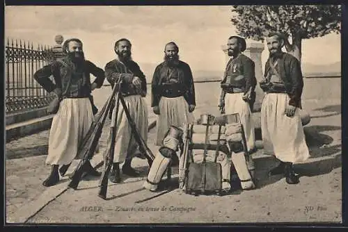 AK Alger, Zouaves en tenue de Campagne
