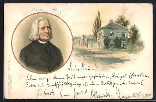 Lithographie Franz von Liszt, Geburtshaus