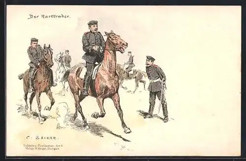 Künstler-Lithographie Der Harttraber, Kavallerie