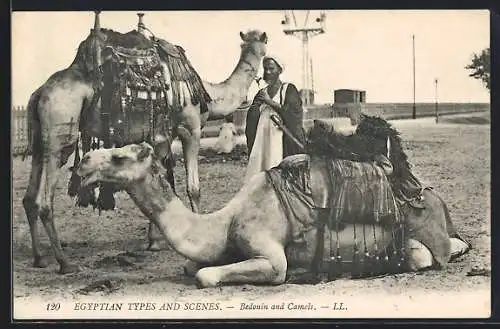AK Bedouin and Camels, Egyptian Types and Scenes