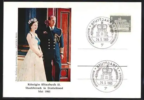 AK Königin Elizabeth II. von England beim Staatsbesuch in Deutschland 1965