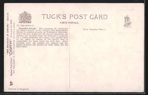 Künstler-AK Harry Payne: Grenadier Guards at Wellington Baracks