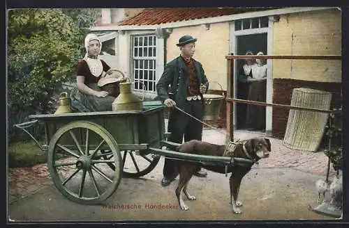 AK Weichersche Hondenkar, Bauern mit Hundegespann