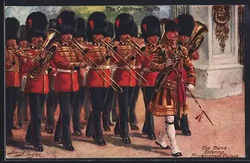 Künstler-AK Harry Payne: the Band entering Buckingham Palace