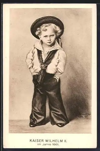 AK Kaiser Wilhelm II. im Jahre 1861 als kleiner Junge