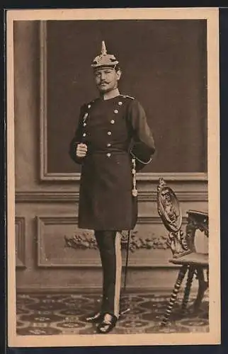 Künstler-AK Hindenburg als Hauptmann im Generalstab, Stettin, 1878