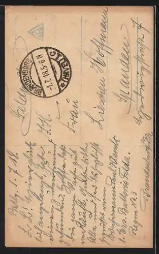 AK General von Bissing in Uniform mit Orden sitzend