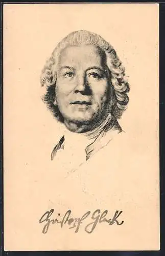 AK Portrait des Komponisten Christoph Willibald von Gluck