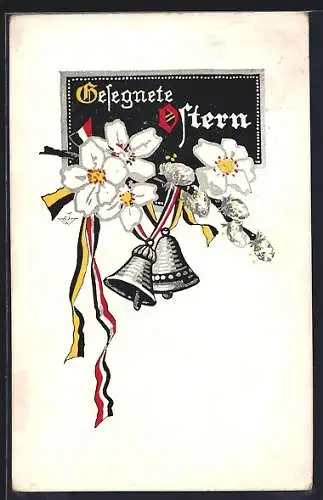 AK Gesegnete Ostern, Glockenstrauss
