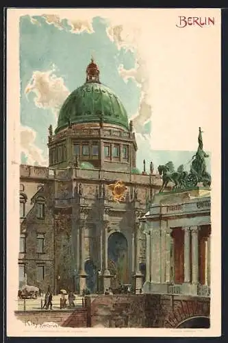 Künstler-AK Heinrich Kley: Berlin, Stadtschloss
