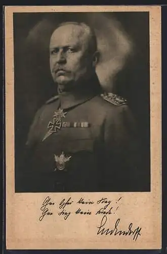 AK Portrait Erich von Ludendorff