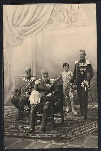 AK Vier Generationen im Bayerischen Herrscherhaus mit König Ludwig III.