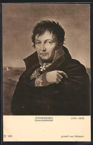 AK Generalstabschef Scharnhorst in Uniform