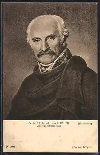 Künstler-AK Gebhard Leberecht von Blücher, Generalfeldmarschall