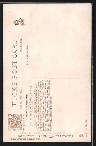 Künstler-AK Harry Payne: The Gordon Highlanders, Sergeant, Bandsman and Drummer, Review order