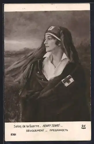 AK Porträt einer Krankenschwester, Rotes Kreuz