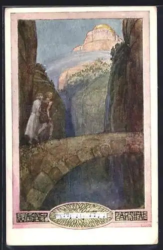 AK Szene aus Richard Wagners Parsival