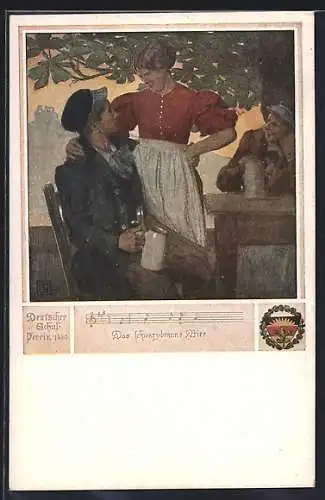 AK Deutscher Schulverein NR.463: Ds schwarzbraune Bier