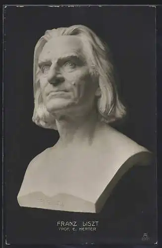 AK Büste des Komponisten Franz Liszt