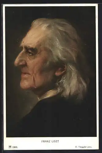Künstler-AK H. Torggler: Franz Liszt, Propfilportrait
